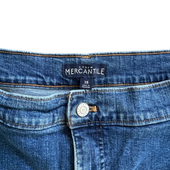 J. Crew Mercantile High Rise Cropped Wide-leg Jeans - Size 35 - Picture 3 of 5